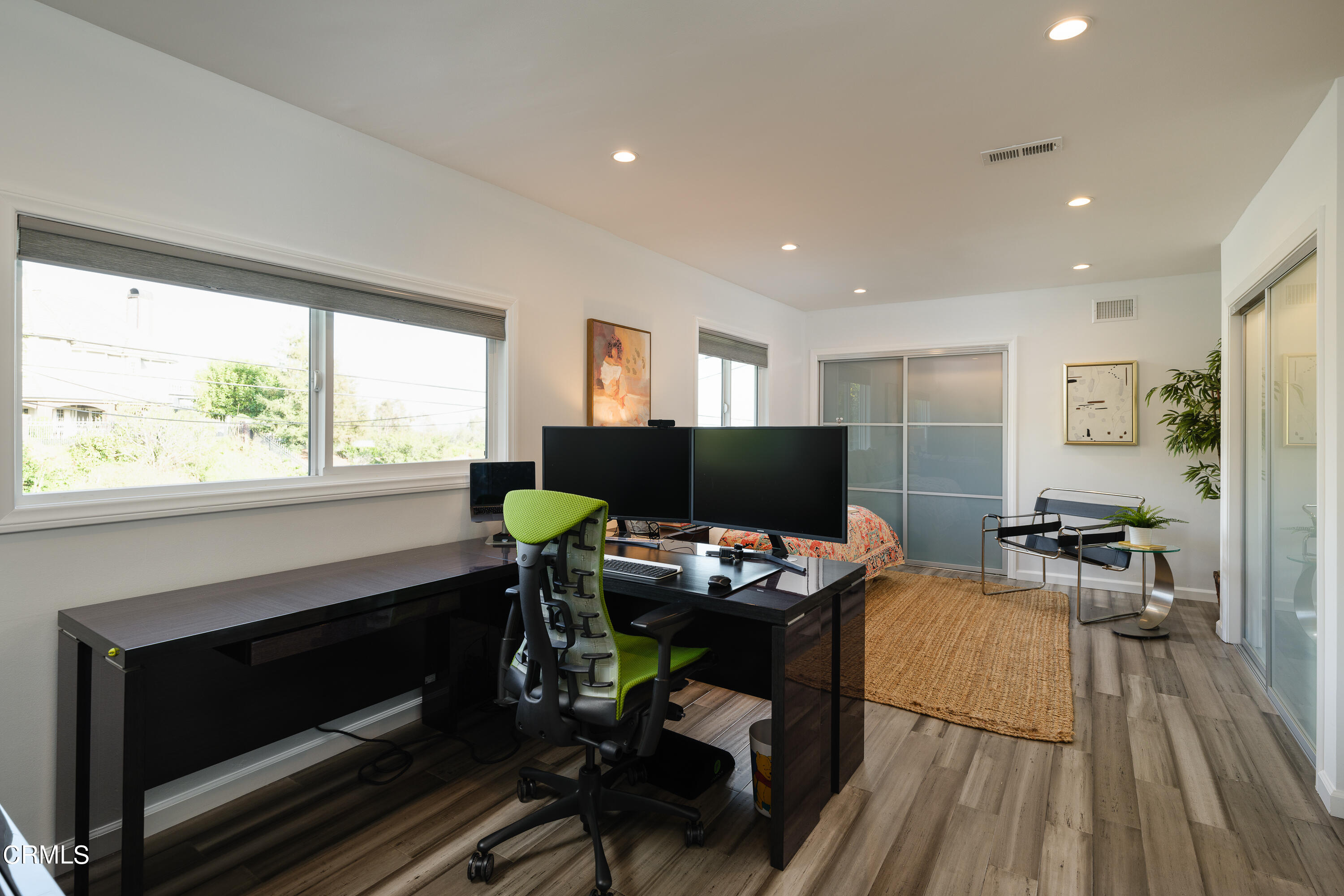 1020 Briarcliff Road Monrovia, CA 91016 - Photo 31 of 72 a workspace with furniture hardwood and a window