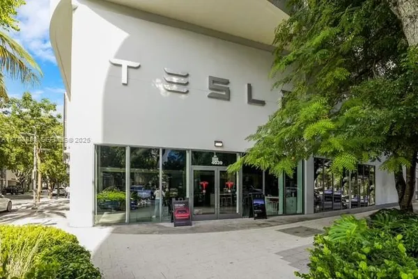 a car parked in front of a building