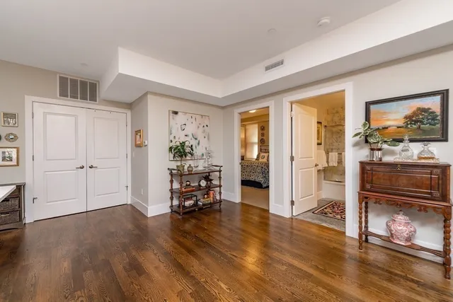 a view of livingroom with furniture and wooden floor