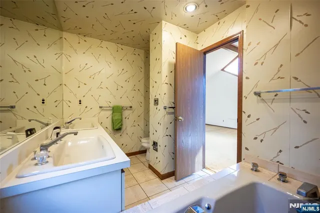 a bathroom with a sink and a tub