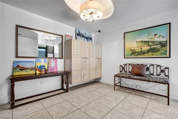 a view of a hallway with closet