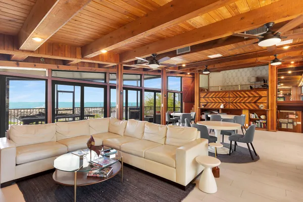 a view of road and trees