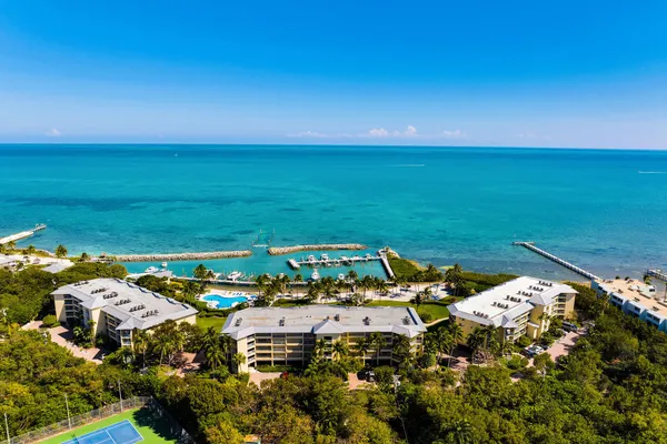 a view of a city and ocean view