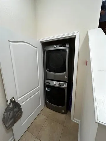 a room with a washer and dryer