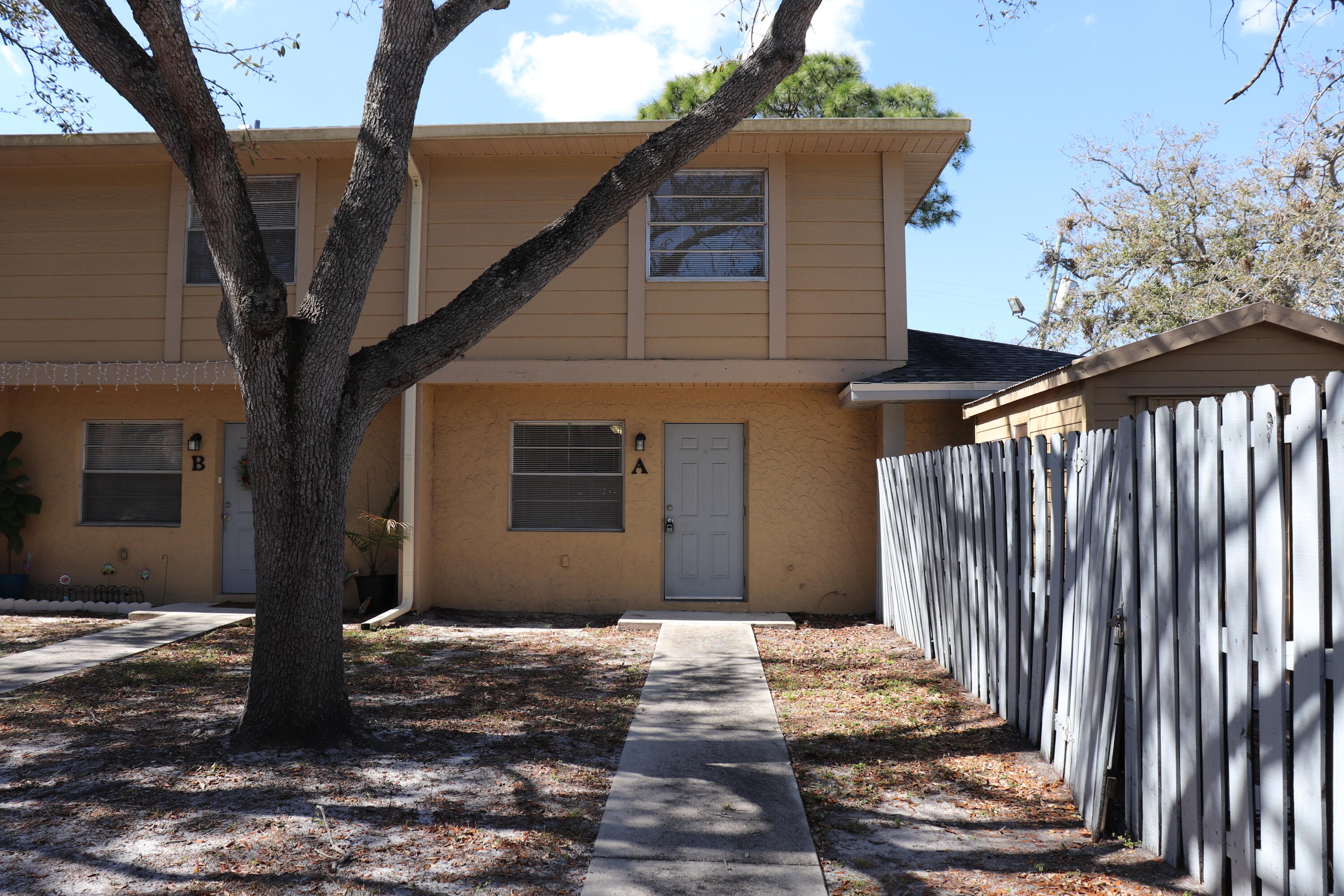 a front view of a house