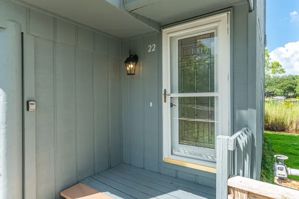 a view of front door and porch