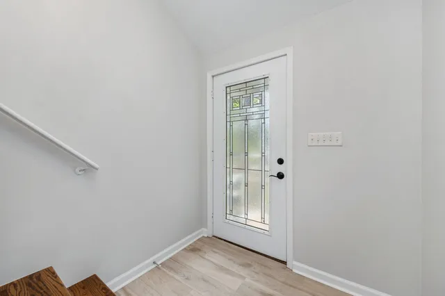 a view of an front door