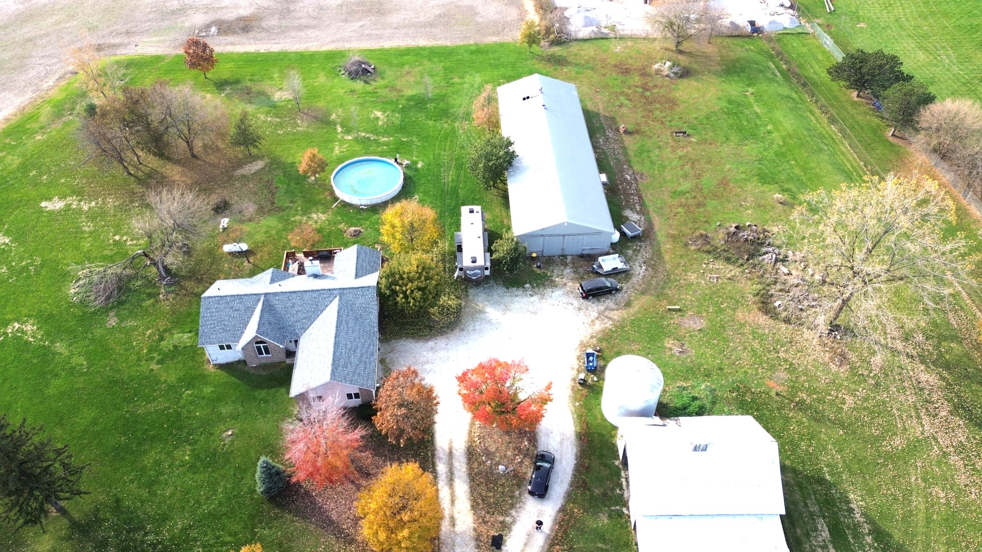 22116 Southwest Frontage Road Shorewood, IL 60404 - Photo 1 of 35 a view of a backyard with table and chairs