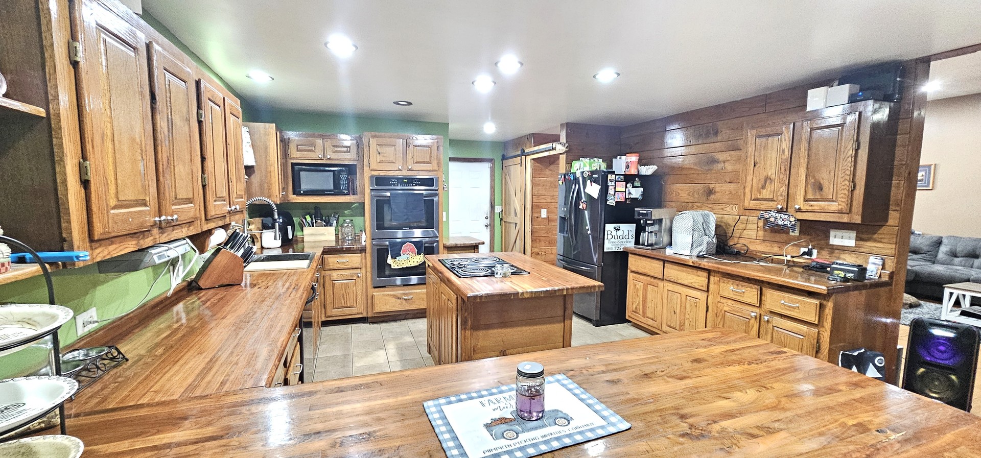 22116 Southwest Frontage Road Shorewood, IL 60404 - Photo 16 of 35 a large kitchen with kitchen island a large window