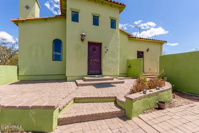 a front view of a house