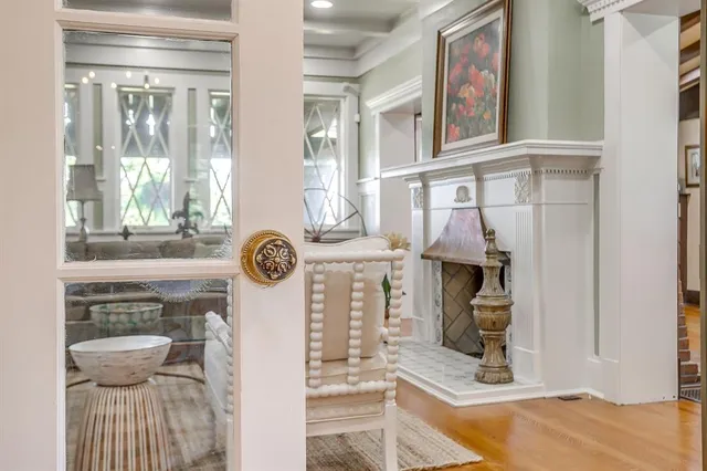 a front view of a house with entryway