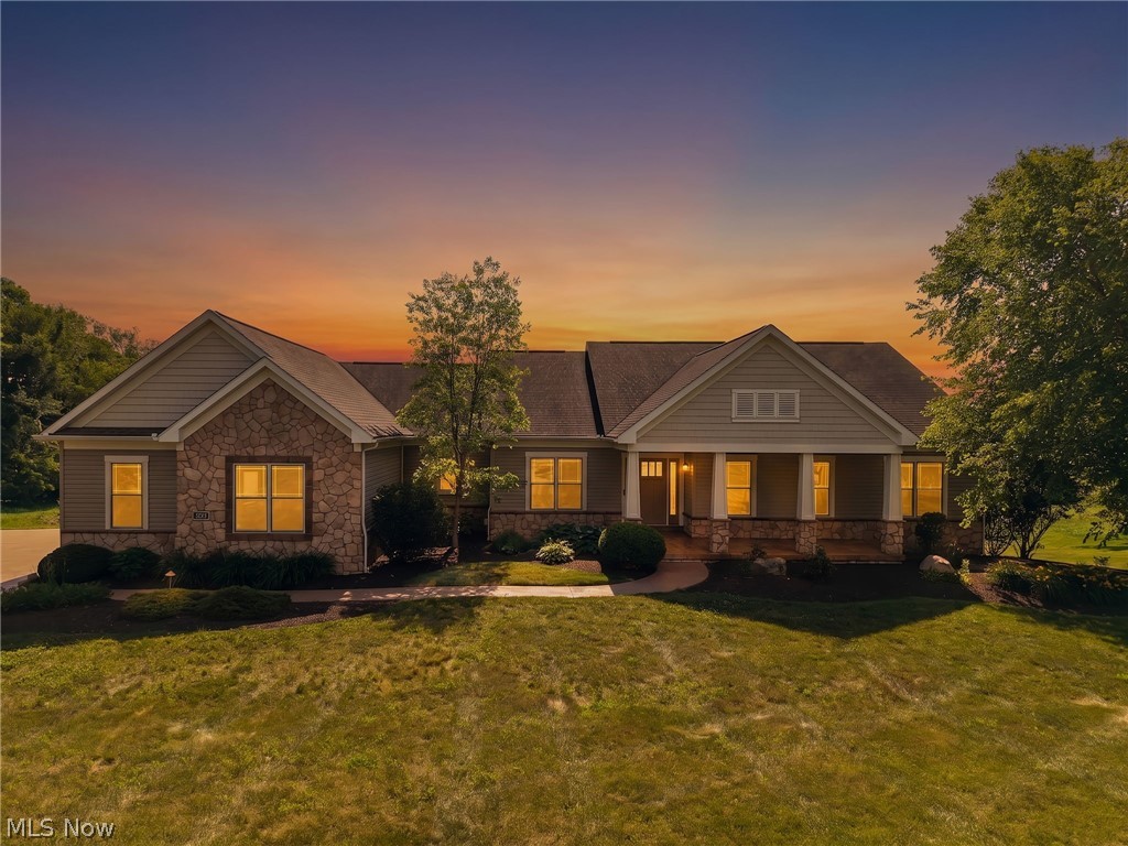 6925 River Styx Road Medina, OH 44256 - Photo 2 of 49 Ranch-style residence featuring a stone and siding exterior