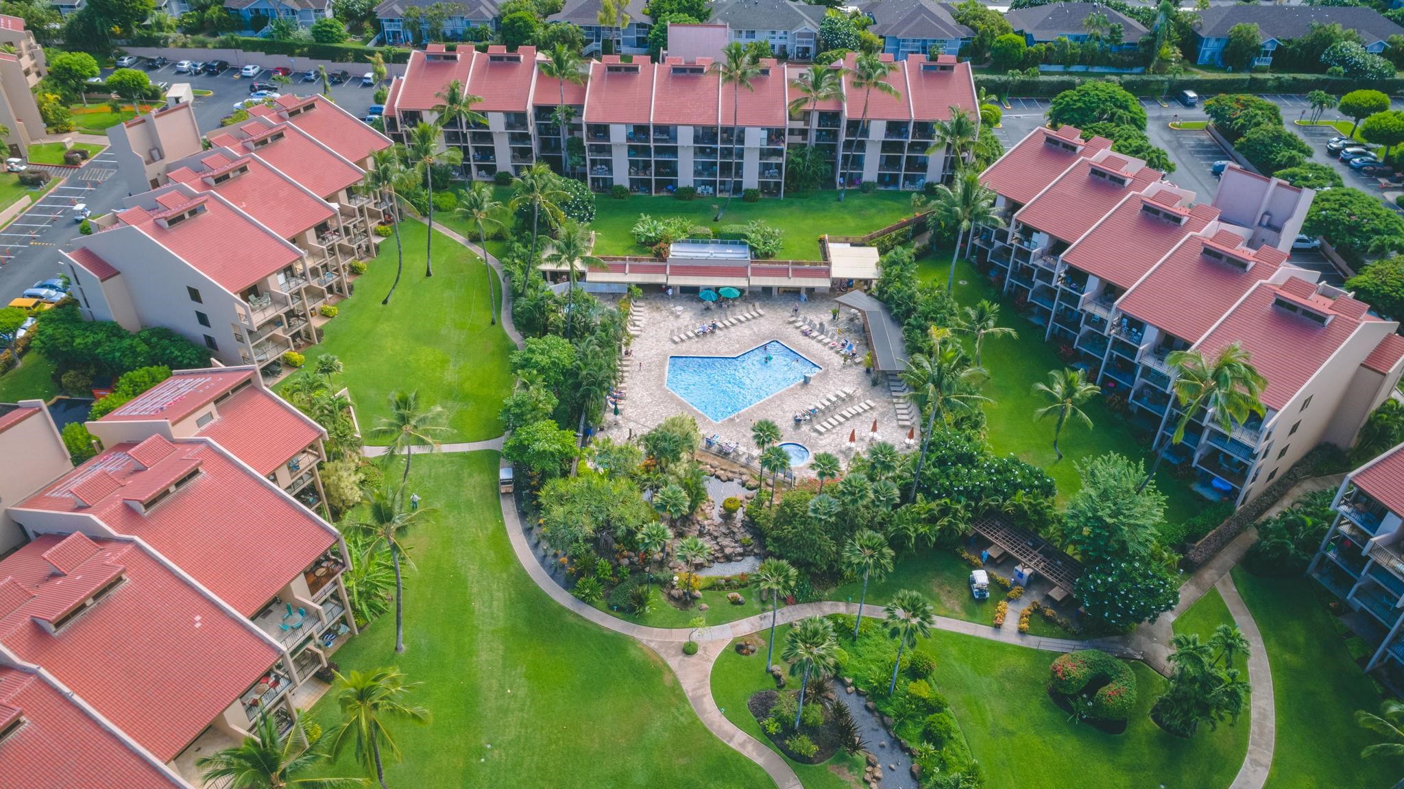2695 South Kihei Road, Unit 2102 Kihei, HI 96753 - Photo 28 of 35 an aerial view of residential houses with outdoor space and street view
