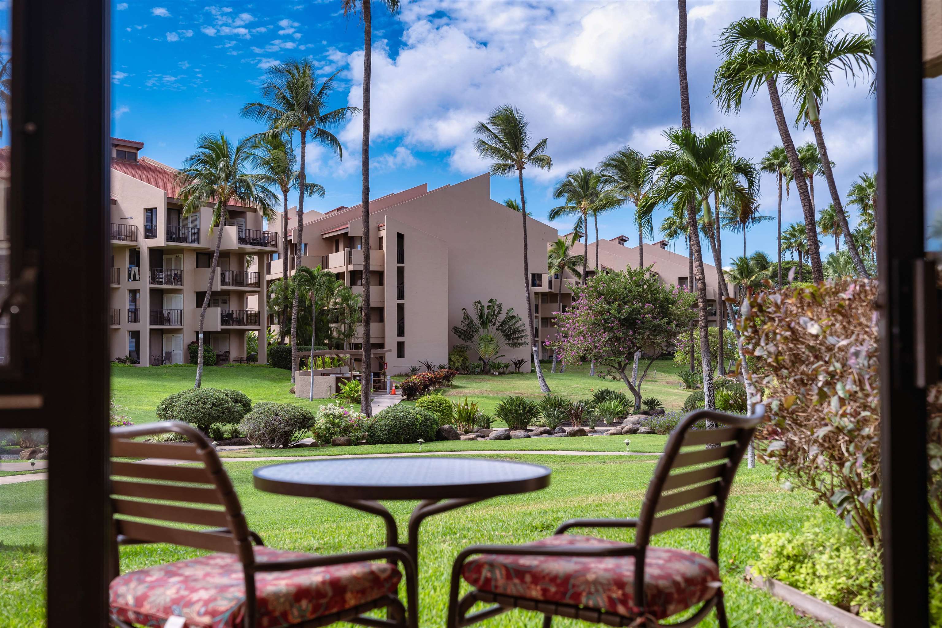 2695 South Kihei Road, Unit 2102 Kihei, HI 96753 - Photo 8 of 35 a view of a chairs and table in backyard