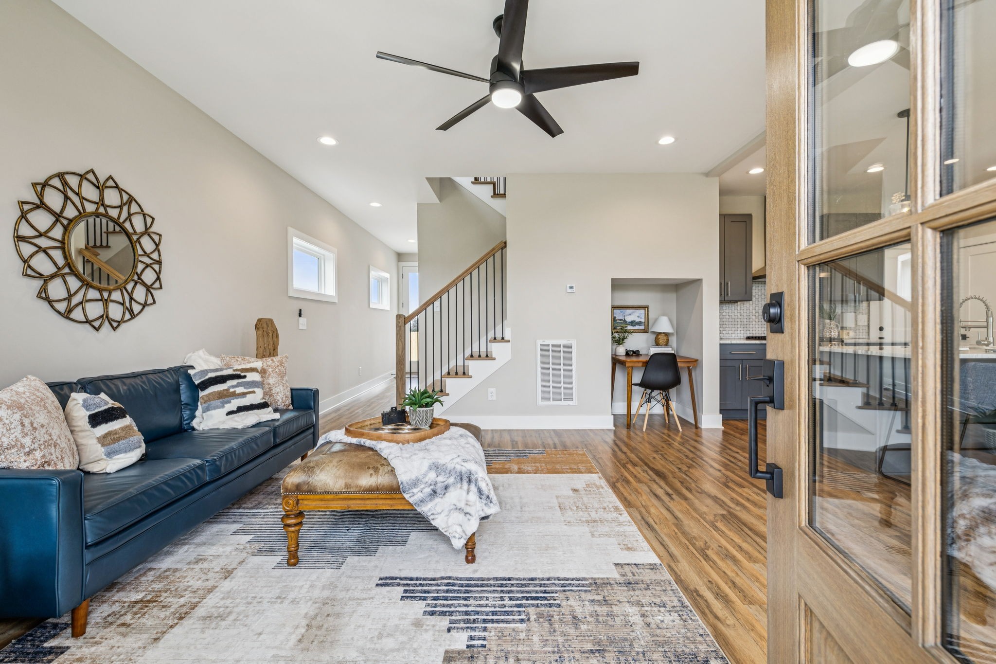 257 B Riverside Drive Nashville, TN 37206 - Photo 6 of 56 a living room with furniture and wooden floor