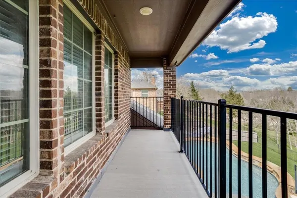 a view of a balcony