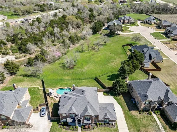 an aerial view of multiple house