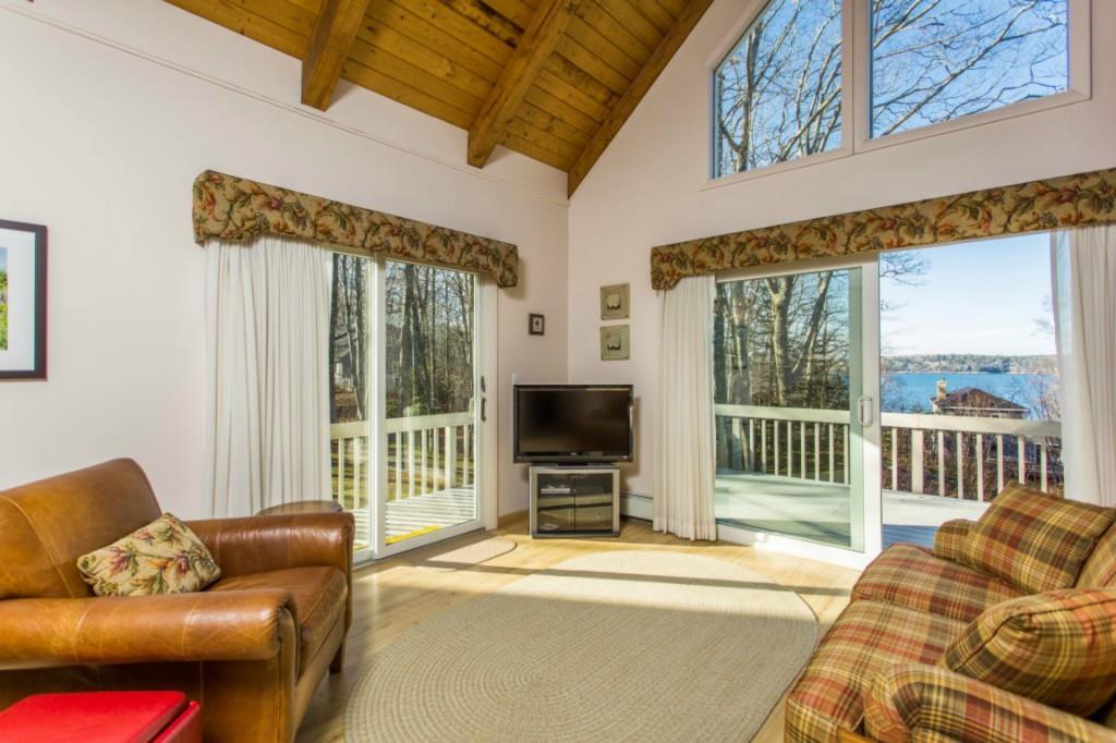 13 Poore Road East Boothbay, ME 04544 - Photo 8 of 31 The living room, with cathedral...