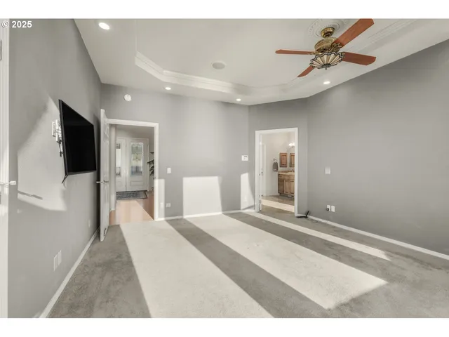 a view of a livingroom with a flat screen tv