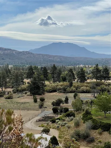 a view of a lake with mountains in the background