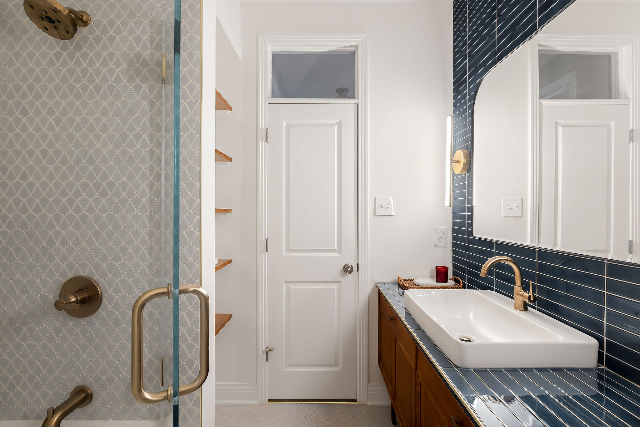 5108 Eilers Avenue Austin, TX 78751 - Photo 19 of 39 Beautifully updated hall bathroom with walk-in shower