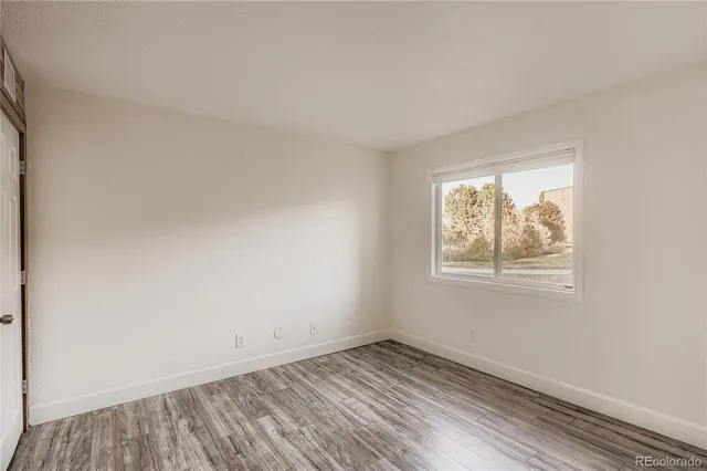 an empty room with a window