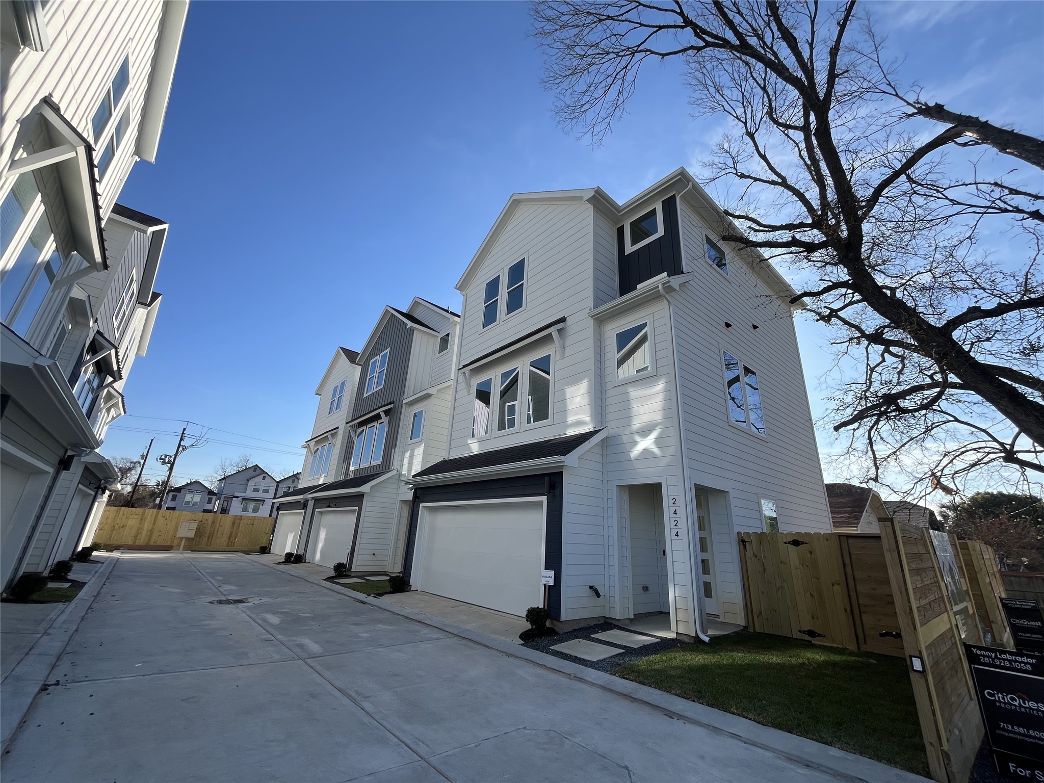 2428 Freeman Street Houston, TX 77009 - Photo 2 of 46 Eastside Terrace showcases six modern three-story homes with 3 bedrooms, 3.5 bathrooms, and a dedicated study.