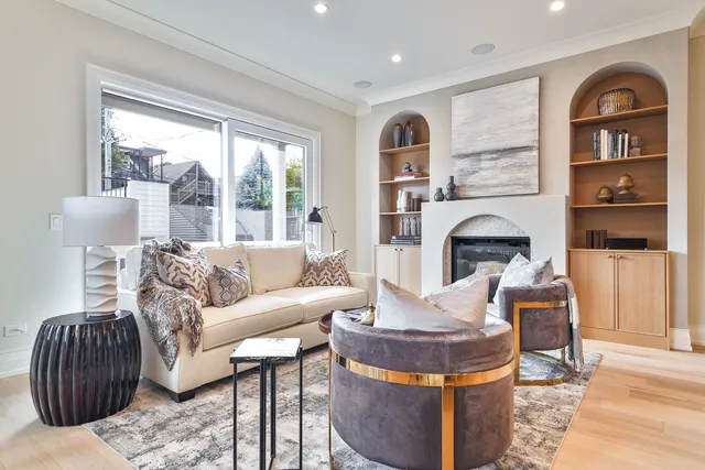 a view of a balcony with a potted plants
