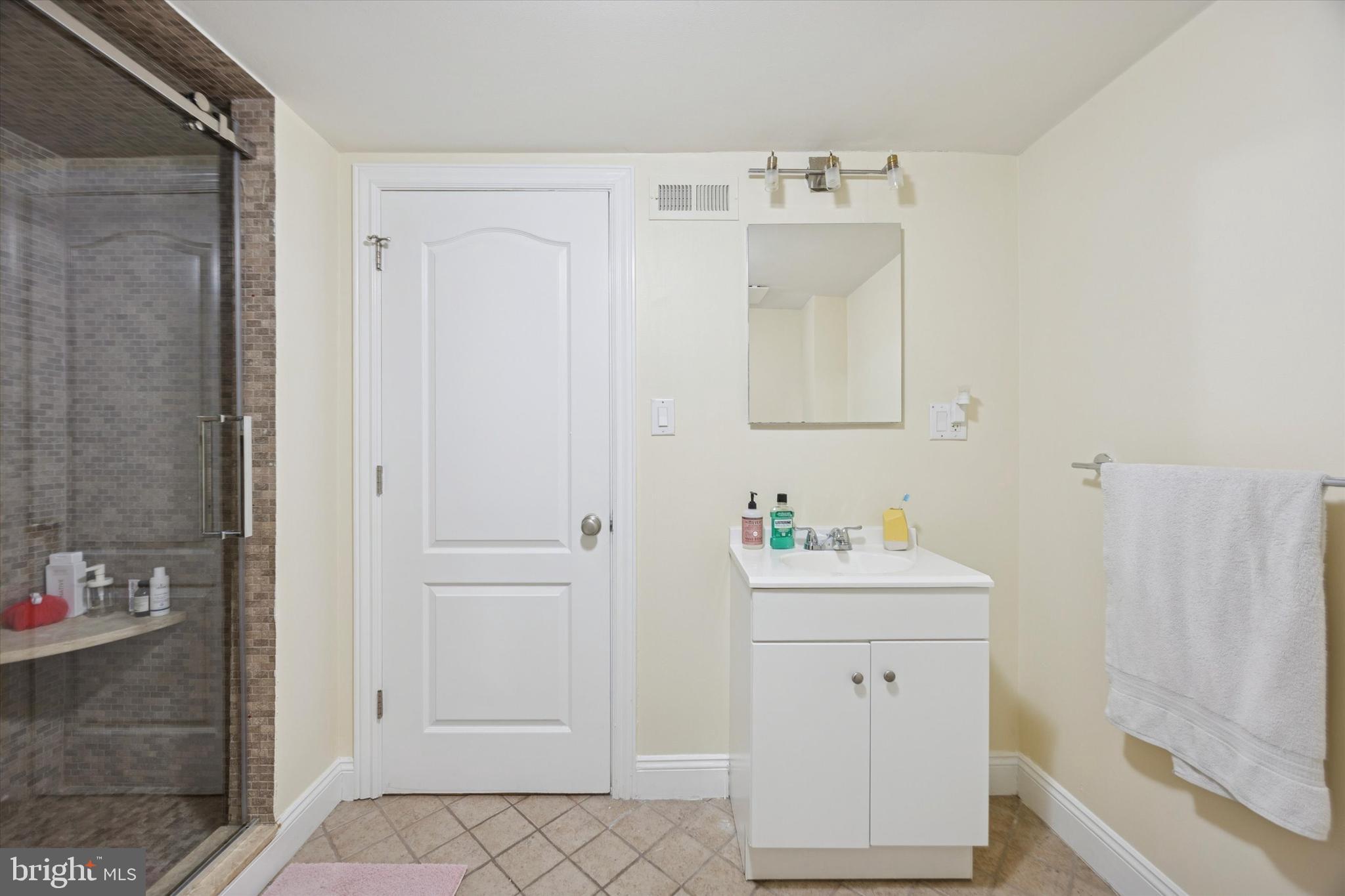 341 Dickinson Street Philadelphia, PA 19147 - Photo 23 of 27 a bathroom with a sink mirror and a shower