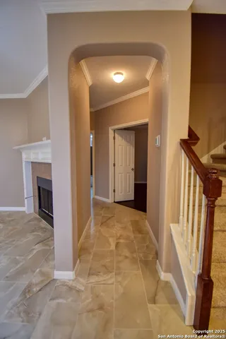 a view of a livingroom with a fireplace