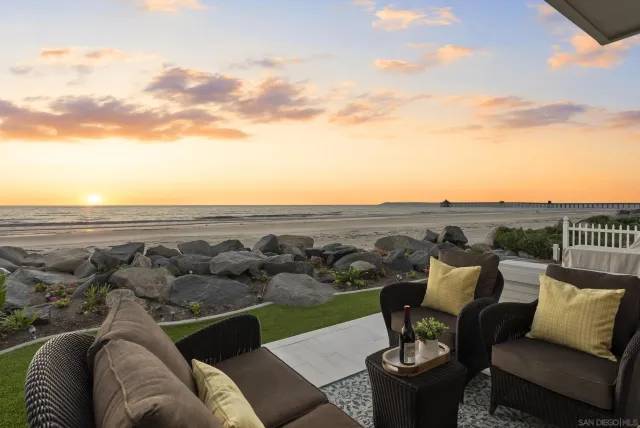 a view of a terrace with couches