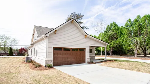 a view of a house with a outdoor space