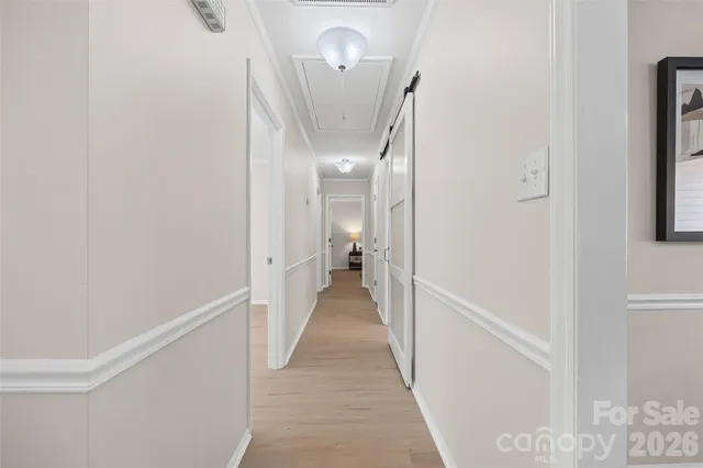 a view of a hallway with a hallway