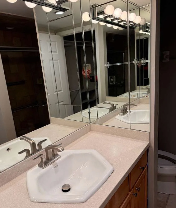2066 St Johns Avenue, Unit 304 Highland Park, IL 60035 - Photo 18 of 18 a bathroom with a sink and a mirror