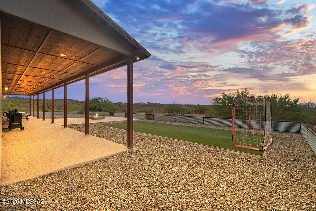 16276 East Empire View Road Vail, AZ 85641 - Photo 44 of 51 a view of a backyard with a garden