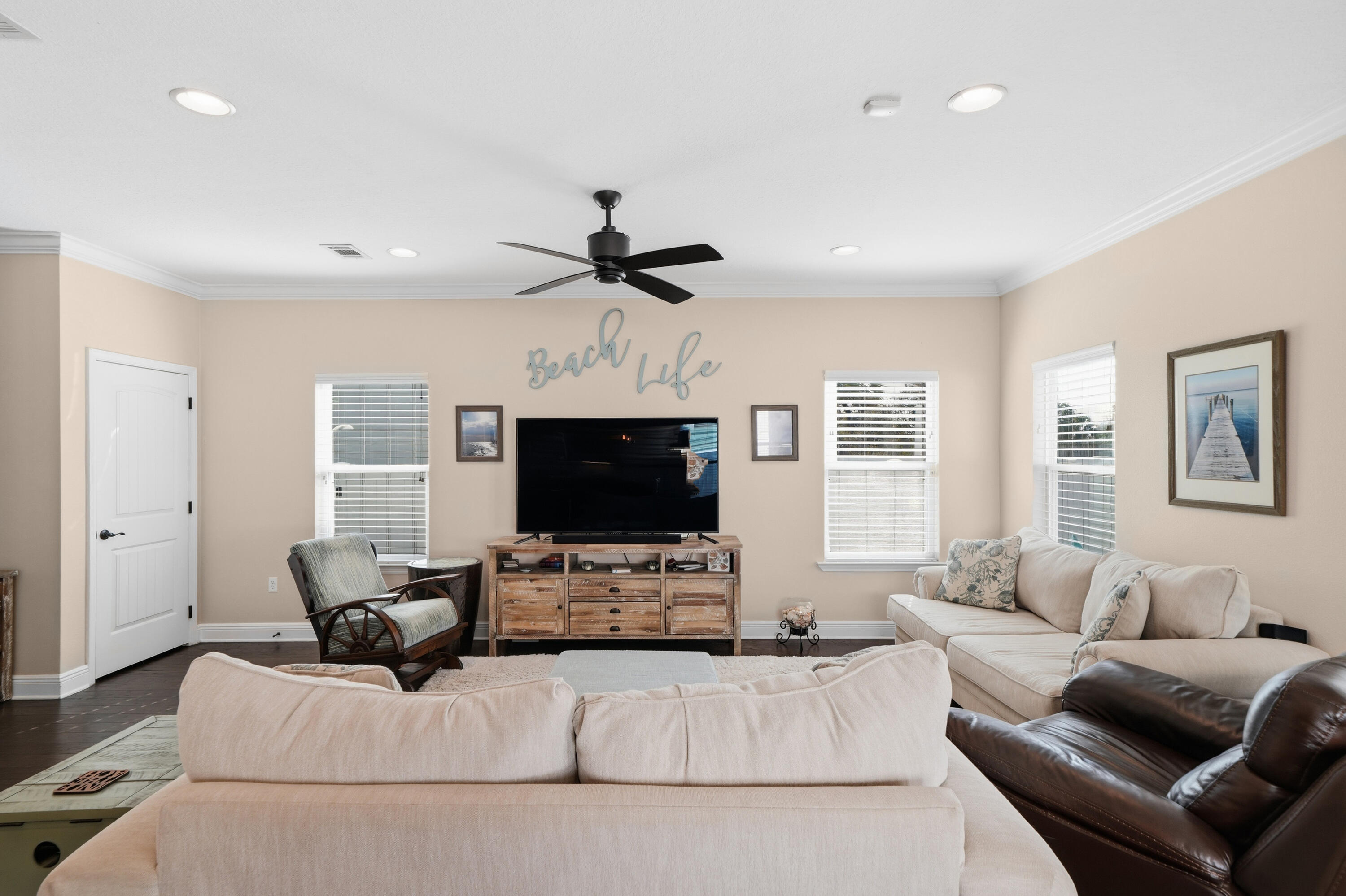 135 Grayling Way Inlet Beach, FL 32461 - Photo 31 of 61 a living room with furniture and a flat screen tv