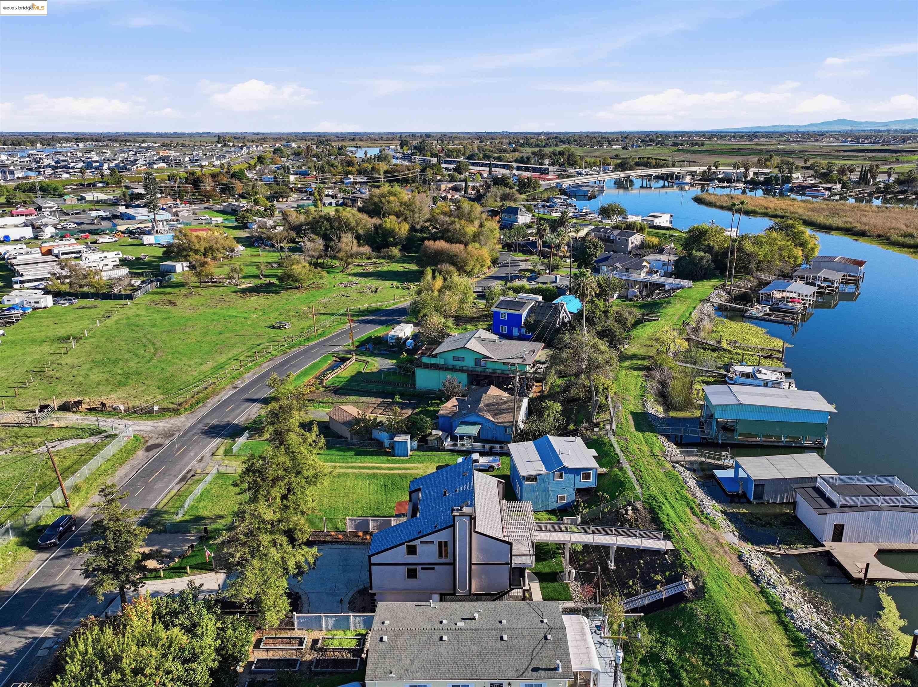 2796 Taylor Road Bethel Island, CA 94511 - Photo 37 of 49 Aerial view of residential area with a nearby body of water