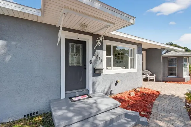 a front view of a house