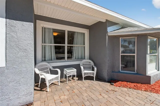 a outdoor space with a couch