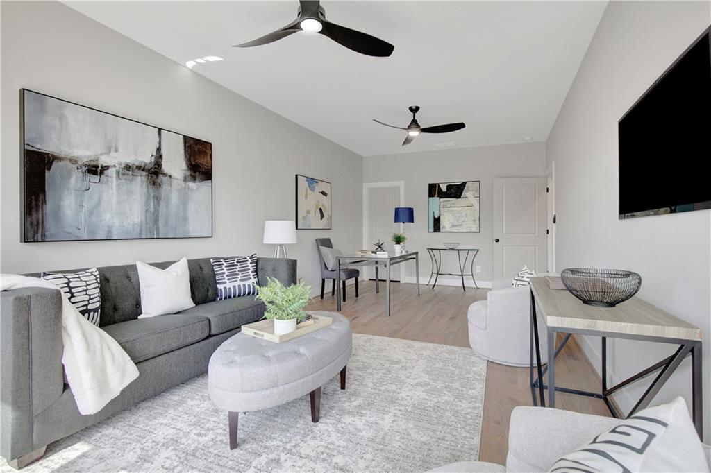 458 Connally Street Southeast Atlanta, GA 30312 - Photo 34 of 51 a living room with furniture and a flat screen tv