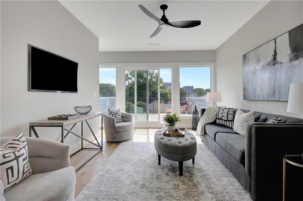458 Connally Street Southeast Atlanta, GA 30312 - Photo 36 of 51 a living room with furniture and a flat screen tv