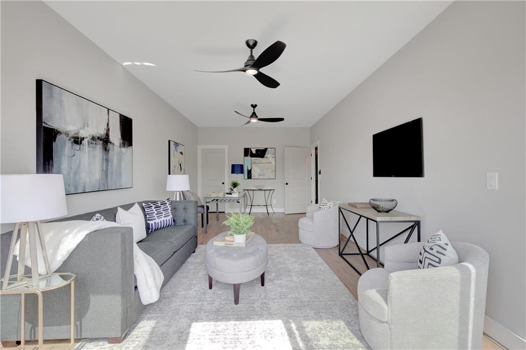 458 Connally Street Southeast Atlanta, GA 30312 - Photo 37 of 51 a living room with furniture and a flat screen tv