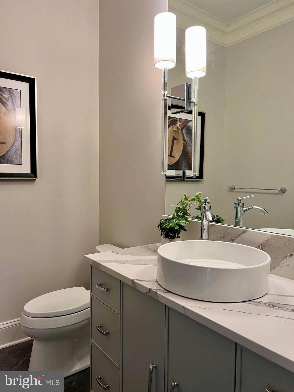 314 Golf Course Road Owings Mills, MD 21117 - Photo 46 of 112 a bathroom with a sink vanity mirror and toilet