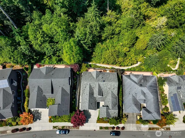 an aerial view of multiple house