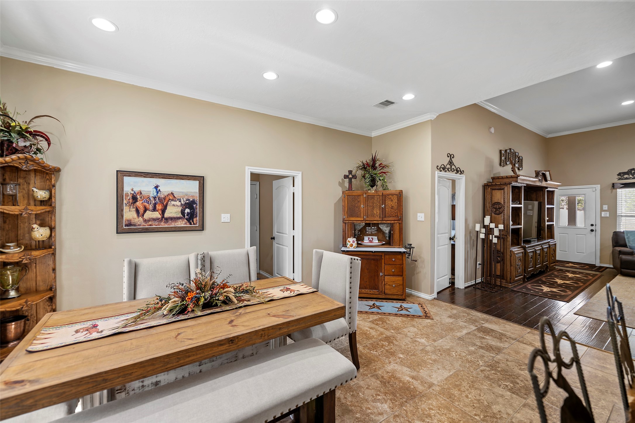 23530 Hargrave Road Hockley, TX 77447 - Photo 27 of 46 a living room with furniture and a flat screen tv