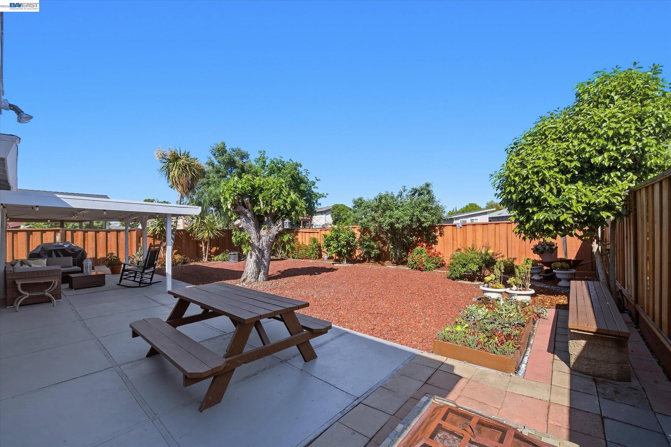 442 James Street Livermore, CA 94551 - Photo 22 of 28 a view of a backyard with sitting area