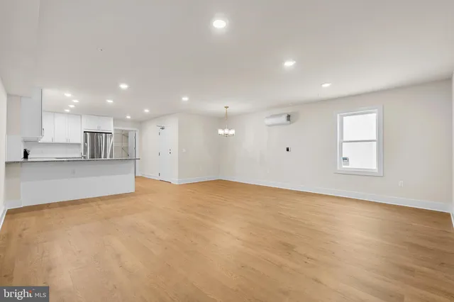 an empty room with a window