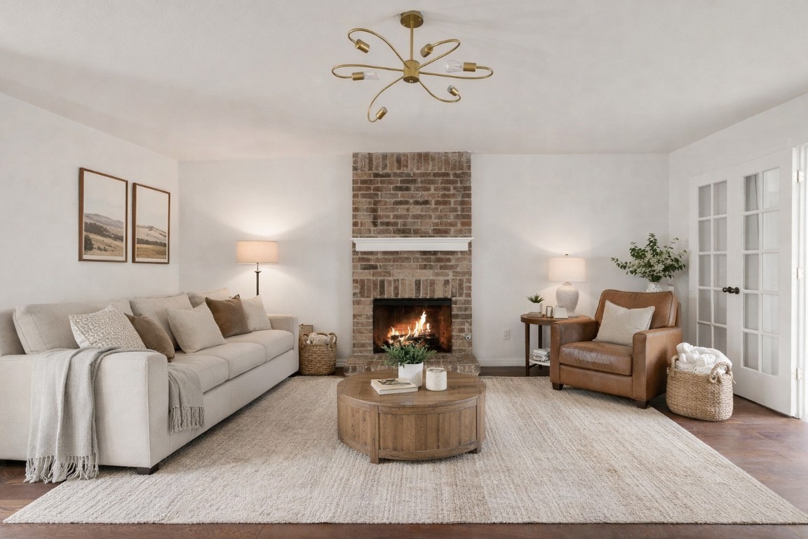 13004 Esplanade Street Austin, TX 78727 - Photo 1 of 1 a living room with furniture and a fireplace