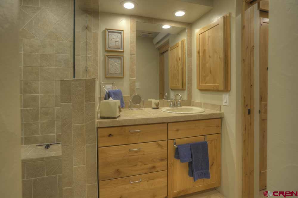 322 Sheol Street, Unit 7 Durango, CO 81301 - Photo 21 of 35 a bathroom with a sink and a mirror