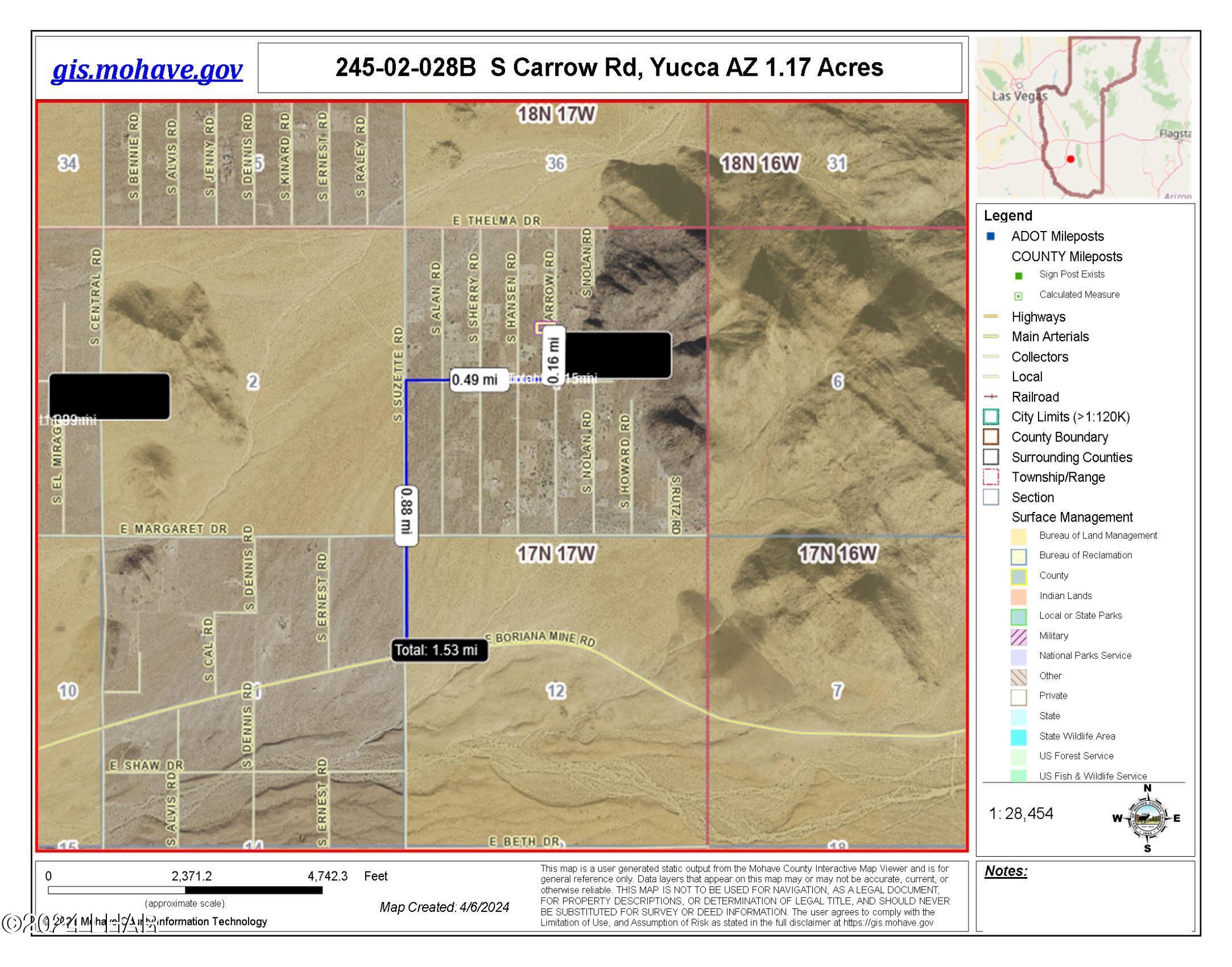 Lot 6 South Carrow Road Yucca, AZ 86438 - Photo 11 of 43 Driving directions